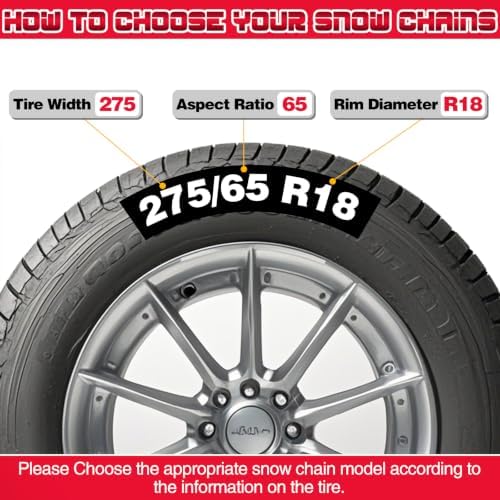 DEDC Auto Lock Snow Tire Chains 4.5mm Enhance Mn Steel Fits 39X13.5 R17