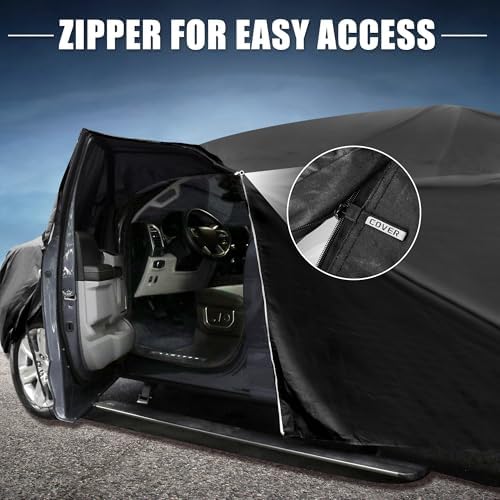 X AUTOHAUX 210D-PU Car Cover for GMC for Sierra Crew Cab 6.6FT