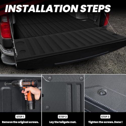 LASFIT Truck Tailgate Mat for Chevy Silverado & GMC Sierra 1500 2019-2026