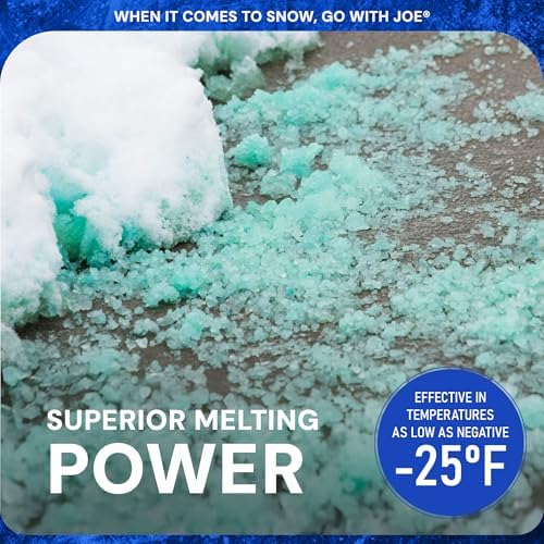 Blue Heat Snow & Ice Melter, Heat-Generating Pellets, Non-Staining Melt, 50 Lb Bag - Pet-Friendly Ice Remover for Driveway, Concrete, Sidewalk, and Outdoor Spaces