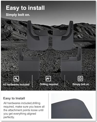 Kiwi Master Mud Flaps for 2018-2026 Jeep Wrangler JL (Not Willys/Rubicon)