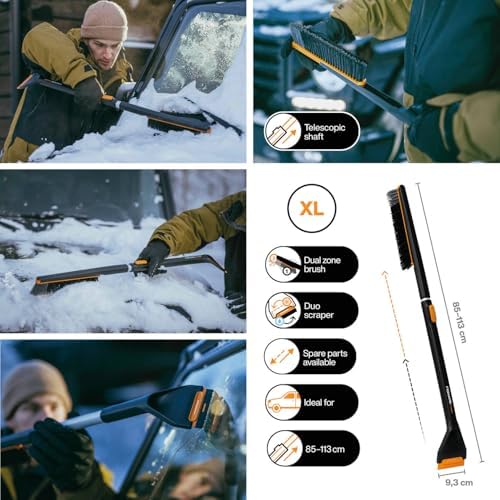 Fiskars X-Series Telescopic Car Snow Brush and Ice Scraper