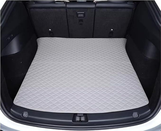 Personalized Text Trunk Mat Custom Fit Compatible with Cars, EV, Sedan, Convertible, Hatchback, SUV, Specific Car Trunk Liner All-Weather Rear Trunk Mat Replacement(White)