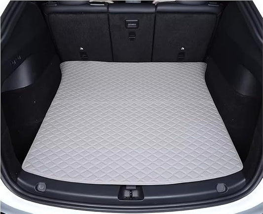 Personalized Text Trunk Mat Custom Fit Compatible with Cars, EV, Sedan, Convertible, Hatchback, SUV, Specific Car Trunk Liner All-Weather Rear Trunk Mat Replacement(White)