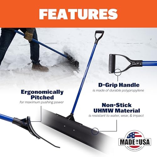 MARSHALLTOWN Polar Pusher 30 Inch Snow Pusher, Assembled in the USA