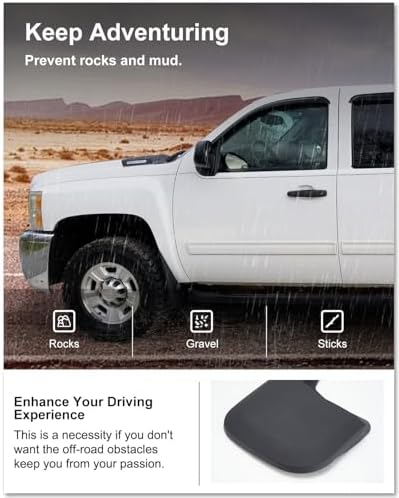 Kiwi Master Mud Flaps for 2007-2013 Chevy Silverado 1500/2500/3500