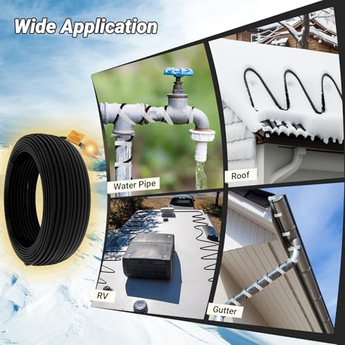 80FT Heat Tape for Roof and Gutters, 8 Watts/ft Roof Heat Cable