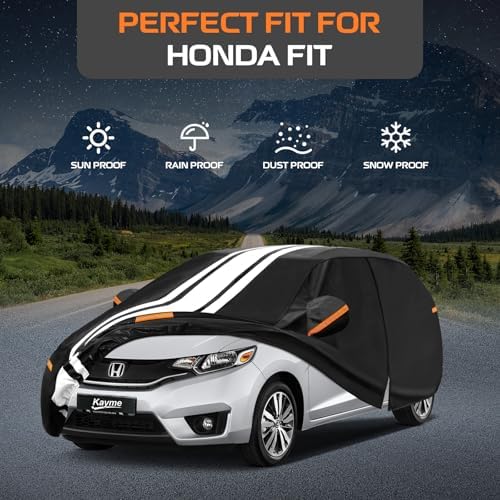 Kayme Heavy Duty Car Cover for Honda Fit (2006-2021) Waterproof