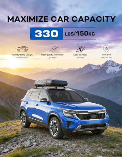 Wonderdriver 330lbs Roof Rack Cross Bars for 2021-2026 Kia Seltos S/SX/EX