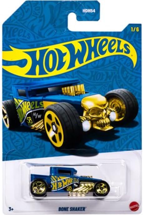 Hot Wheels 58th Anniversary Pearl and Chrome Vehicle Set, Blue and Gold, 2026 Collection, Set of 5, NO Chase
