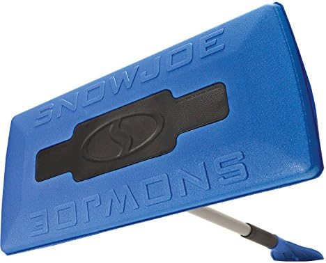 Snow Joe SJBLZD-JMB2-SJB 2-Pack Jumbo Telescoping Snow Broom + Ice Scraper, Blue/Blue