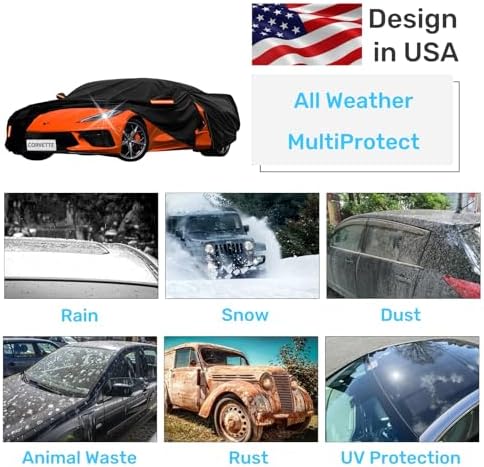 Waterproof Car Cover for Chevrolet Corvette C4 C5 C6 C7 C8 1980-2025 2026