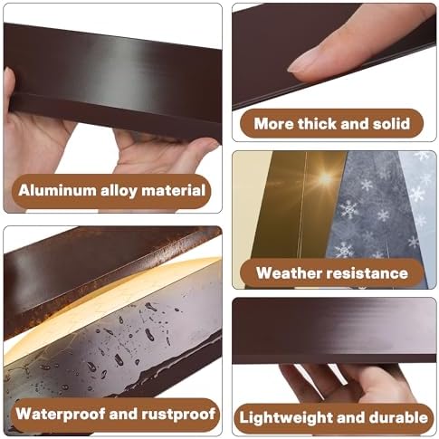 3.9 Ft Metal Roof Snow Guards with Screws Snow Stops for Metal Roofs Ice Guards for Aluminum Roofing Panels, Wood Canopy, 24 PCS - 93 Ft Kit Brown