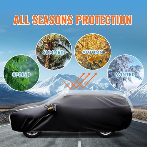 Honda Pilot Car Cover 100% Waterproof All Weather, Gift with Towel, 10 Layers SUV Car Cover Custom Fit 2002-2026 Honda Pilot, Full Exterior Car Covers Rain Sun UV Protection with Door Zipper.