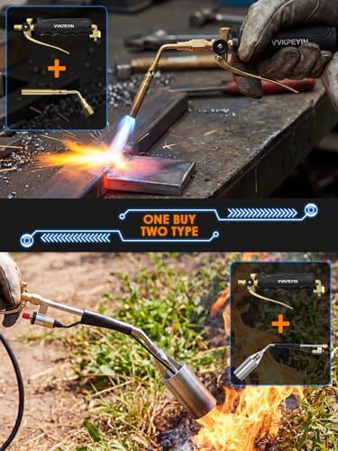 Propane Torch Weed Burner, 2-in-1 Weed Torch & Brazing Torch with 12FT Hose