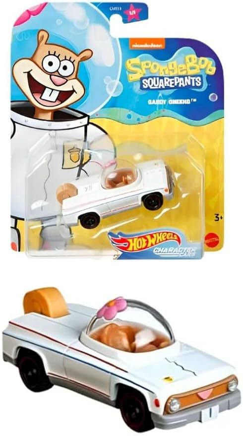 Underwater Wheels Spongebob Character Squarepants 6-Pack Car Bundle + Spongebob Yellow Bubble Van / Patrick Star / Squidward / Mr. Krabs / Plankton / Sandy Cheeks Racer Die-Cast 6 Items Bundle