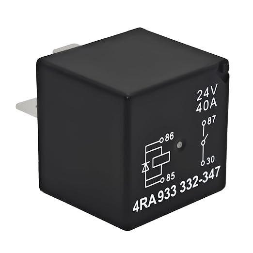 4RA 933 332-347 Automotive Relay (Pack of 2) - 24V 40A 4-Pin Heavy-Duty Relay for Hella 4RA 933 332 347 for Trucks, Commercial Vehicles - Replace HFV4 024-1H1SGD2 V23134-B52-X747