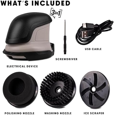 ZONETECH Electric Ice Scraper for Car Windshield, Electric Snow Scraper for Window, Ice Removal Tools Rechargeable with USB Cable, Cleaning Brush (3 in 1 Electric Ice Scraper Upgraded, 2 Pack)