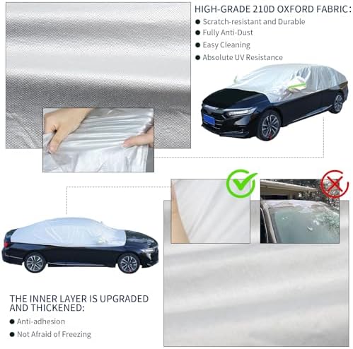 Half Car Cover Top Car Windshield Cover for Ice and Snow (Sedan)