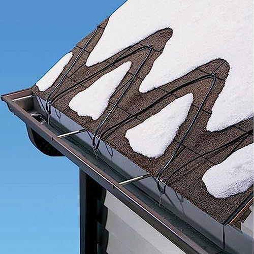 Clear Power 100ft Roof & Gutter Deicing Kit, 500W, 2ft 18/3 SJTW Power Cord w/Power Indicator Light, CPRH004