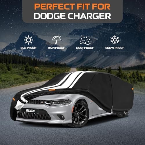 Kayme Heavy Duty Car Cover Custom Fit for Dodge Charger (2005-2026)