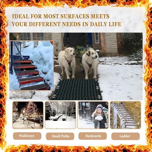 Heated Sidewalk Mats for Ice and Snow,600W/㎡ Roof Ice Melt System Snow