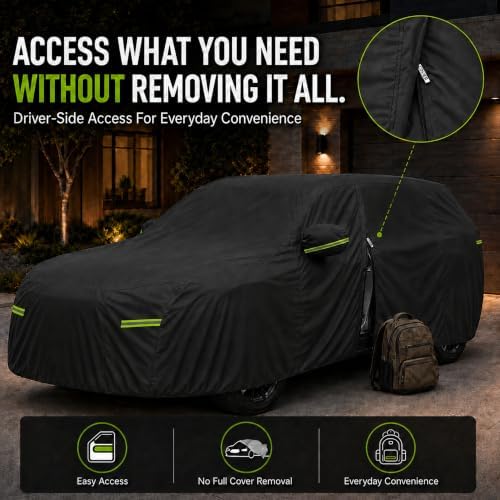 SUV Car Cover for Honda CRV, Waterproof with Door Zipper