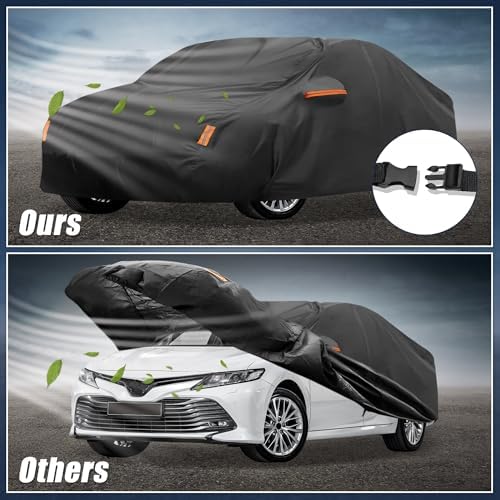 X AUTOHAUX Waterproof Full Car Cover for Toyota Camry 2007-2022 210D-PU