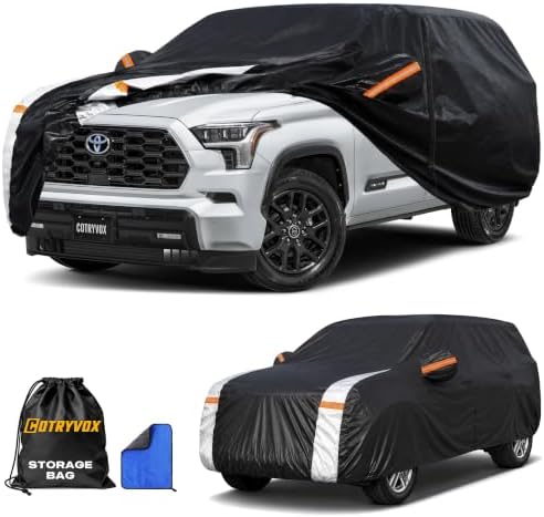 Lexus RX Car Cover 100% Waterproof All Weather, Gift with Towel, Multi-Layers SUV Car Cover Custom Fit 2003-2026 RX/RX350/RX450/RX500, Outdoor Car Covers Rain Sun UV Protection with Door Zipper.