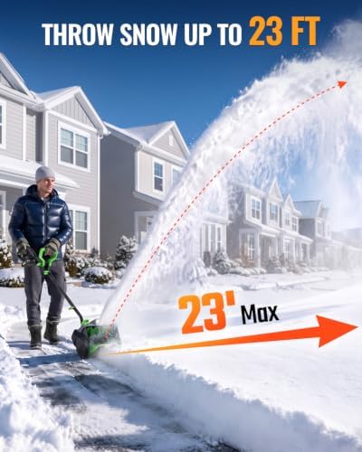 WORKPROX Cordless Snow Shovel, 13-Inch, 20V Battery Included