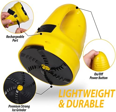 ZONETECH Electric Snow Ice Scraper USB Rechargeable - Premium Quality Automotive Portable Cordless for Car Windshield Glass Frost Removal, Defrosting Deicing Cleaning Tool Christmas Stocking Stuffer