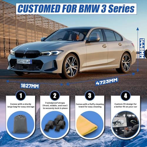 Car Cover Custom Fit for BMW 3 Series 320i 325i 328i 330i 335i (2013-2026)