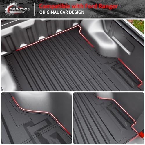 5 FT Truck Bed Mat for 2024 2025 2026 Ford Ranger