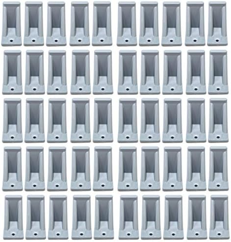 JSP Manufacturing Light Grey Plastic Mini Roof Snow and Ice Guard - Multi-Quantity Pack | Prevent Sliding Snow Stop Buildup (100)