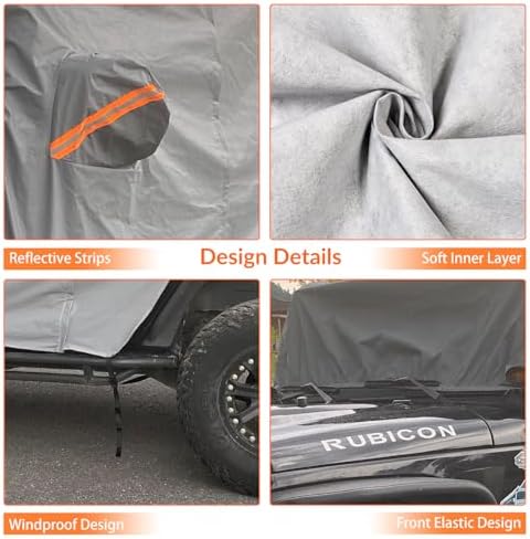 Waterproof Cab Cover for Jeep Wrangler JK JL 4 Door