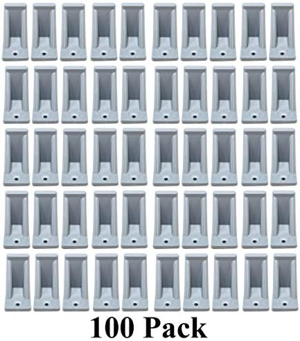 JSP Manufacturing Light Grey Plastic Mini Roof Snow and Ice Guard - Multi-Quantity Pack | Prevent Sliding Snow Stop Buildup (100)