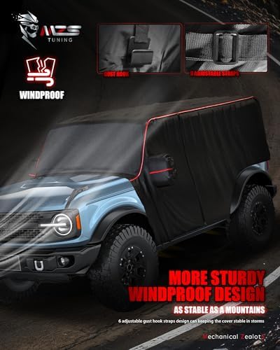 MZS 600D Waterproof Outdoor Cab Cover for Bronco 2 Door 2021-2026