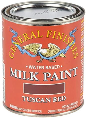 General Finishes Water Based Milk Paint, 1 Pint, Tuscan Red