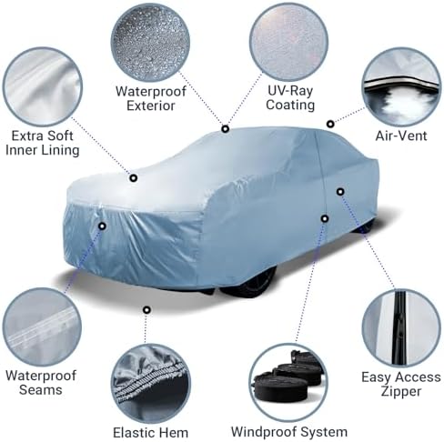 iCarCover Car Cover All Weather for 1978-1988 Chevy Monte Carlo