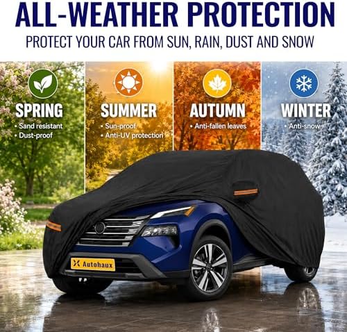 X AUTOHAUX Outdoor Full Car Cover Waterproof for Nissan Rogue 14-24
