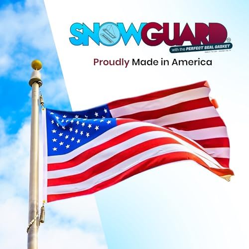 25 Pack Snow Guards for Metal Roofs – with Perfect Seal Gaskets & Screws – Heavy-Duty Polycarbonate Snow Stops Prevent Sliding Snow & Ice – Roof Snow Retention System | Made in USA