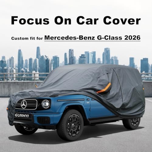 GUNHYI Premium Car Cover Custom Fit Mercedes-Benz G-Class(2019-2026), 16 Layers Heavy Duty Car Cover Waterproof All Weather with Zipper Door for Sun Rain Snow Dust Uv Protection