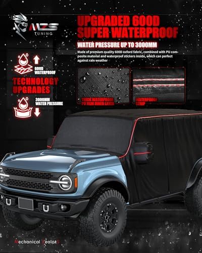 MZS 600D Waterproof Outdoor Cab Cover for Bronco 4 Door 2021-2026