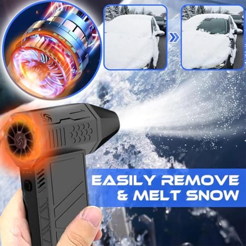 1500w Thermal Blower, 2026 Upgraded Snow Blower for Car, Windshield Antifreeze Blower 3 Gear Adjustable Turbo Blowers, for Patio Cleaning, Lawn Care and Car Dust Removal (2Sets)
