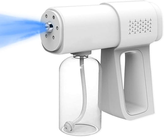 Professional Fogger Machine, 380ml Wireless Nano Sprayer Gun, Rechargeable ULV Atomizer with Blue Light for Touchless Cleaning
