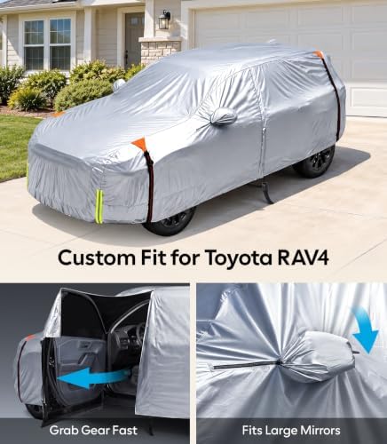Wigoo Toyota RAV4 Car Cover 1996-2026, Waterproof All Weather Protection