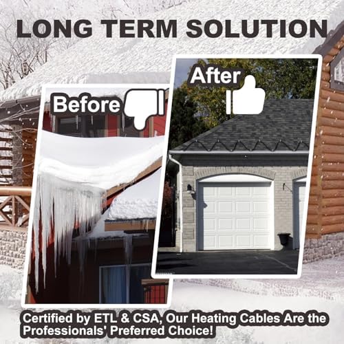 TDRD 200FT Roof & Gutter De-Icing Cable, 5W/ft