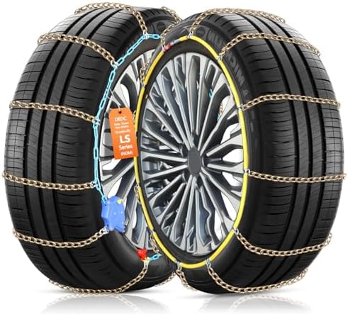 DEDC Auto Lock Snow Tire Chains Heavy-Duty Mn Steel Fits 225 235 245 255