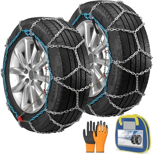 Snow Tire Chains for Light Truck SUV Pickup Trucks, Set of 2（SCRV245）
