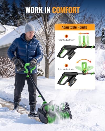 WORKPROX Cordless Snow Shovel, 13-Inch, 20V Battery Included